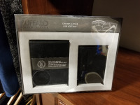 Gift-boxed, 2pc Buffalo wallet Set with RFID blocker