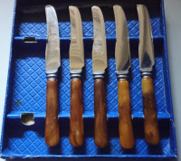 Vintage "Dinkee" Stainless Steel Knife - Brown Bakelite Handles