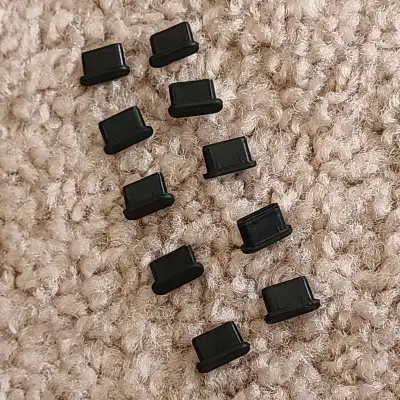 10pc/1 bag USB Type C Silicone Dust Covers (Stock: 4 bags), View more