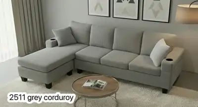 Grey Corduroy Sofa, View more