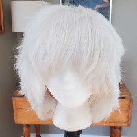 Short white cosplay wig