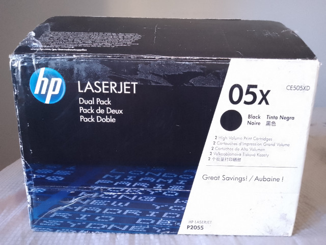 Genuine HP 05X (CE505XD)Dual Pack Black Toner Cartridge Laserjet in Printers, Scanners & Fax in Oshawa / Durham Region