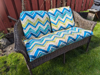 Wicker Loveseat with Cushions