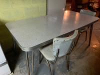 Crome table and chairs