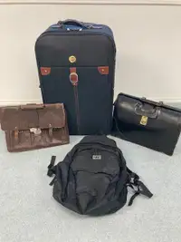 Travel suitcase  with wheels& leather bag&back pack