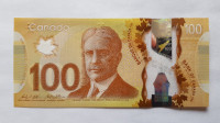Bank of Canada Hundred Dollars Dollar 2011 Maklem Banknote