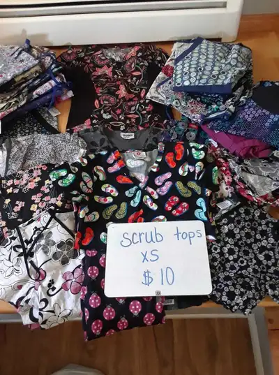 Lots of xxs-xs scrub Tops $10 each