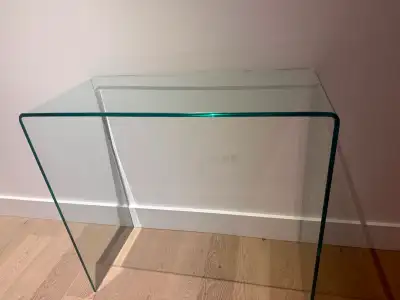 Glass Waterfall Console Table (EQ3) – Entryway / Sofa Table $50, View more