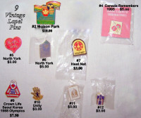 Vintage lapel PINS, butterfly catch, excellent like new $3-$10.0