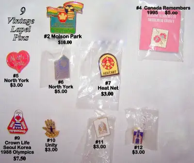 Vintage lapel PINS, butterfly catch, excellent like new $3-$10.0, View more