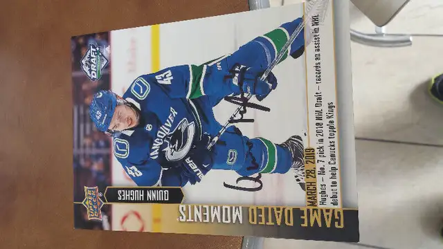 Vancouver Canucks autograph items Hughes Pettersson Sedin Boeser in Arts & Collectibles in Downtown-West End - Image 4