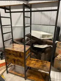 Clothes Hangar rack with 2 drawers and shelf