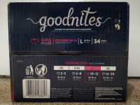 Huggies GoodNites Bedwetting Underwear for Girls (L or XL) Box