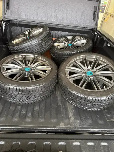 I am selling a set of Pirelli winter tires on rims with BMW original tire pressure sensor($300 each)...