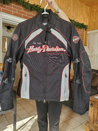 Harley Davidson women's motorcycle jackets  and RHYNO pants.