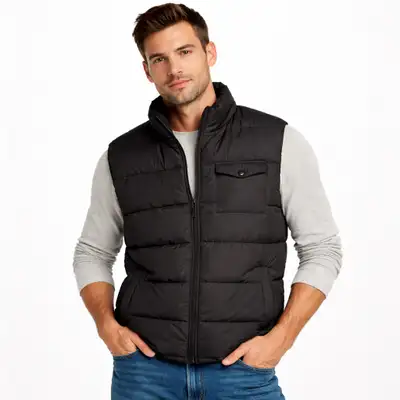 Old Navy Men’s Black Puffer Vest XL, View more