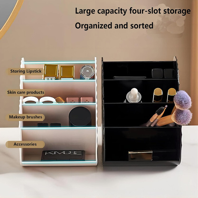 Large Capacity Makeup Brush Holder Organizer,4 Slot Love Makeup in Storage & Organization in Markham / York Region - Image 4