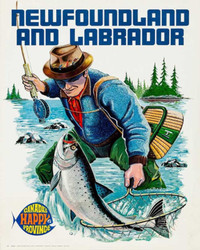 Newfoundland 1960s Tourism Salmon Posters / Print.