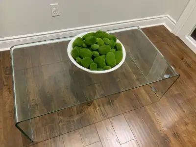 All Glass Table - 37cm H x 59 D x 107 length, View more