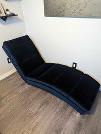 Blue Velvet Chaise from Leon's: Excellent Condition, $150 OBO