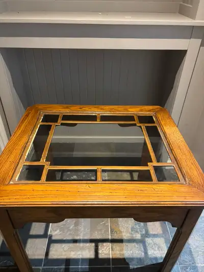 Table basse vintage avec vitre, View more