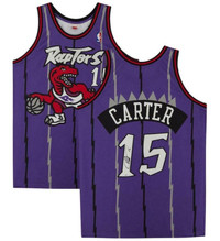 Vince Carter Autographed Toronto Raptors M&N Jersey Fanatics COA