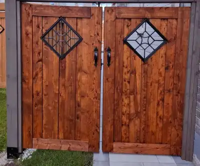 Enhance your property with these charming fence doors, perfect for gardens or backyard access, featu...
