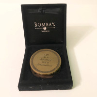 Bombay Life is a Journey Not a Destination Glass Brass Compass