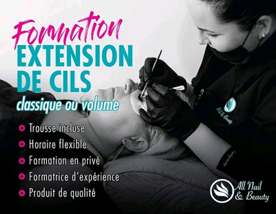 Formation/Cours privé,reconnu en extensions cils ou 3D, View more
