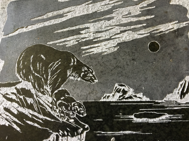 Soapstone etching of Polar bears souvenir  Niagara Falls 8 x 10 in Arts & Collectibles in St. Catharines - Image 2