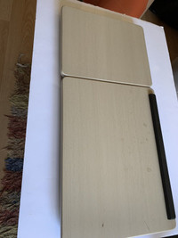 portable wooden foldable desk beige and black 