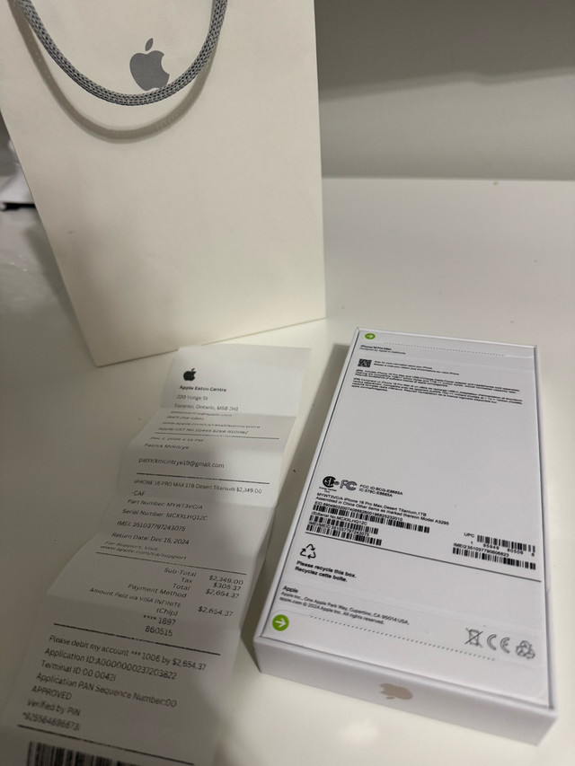 iphone 16 pro max desert titanium- BRAND NEW in Cell Phones in Mississauga / Peel Region - Image 2