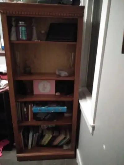 Wood bookshelf for sale 100 obo, View more