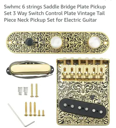 guitar satle bridge plate, pickup, *new*, View more