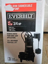 Everbilt 3/4 HP Cast Iron Submersible pump