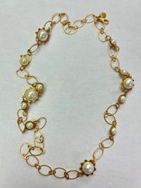 Tory Burch - Gold Pearl Necklace
