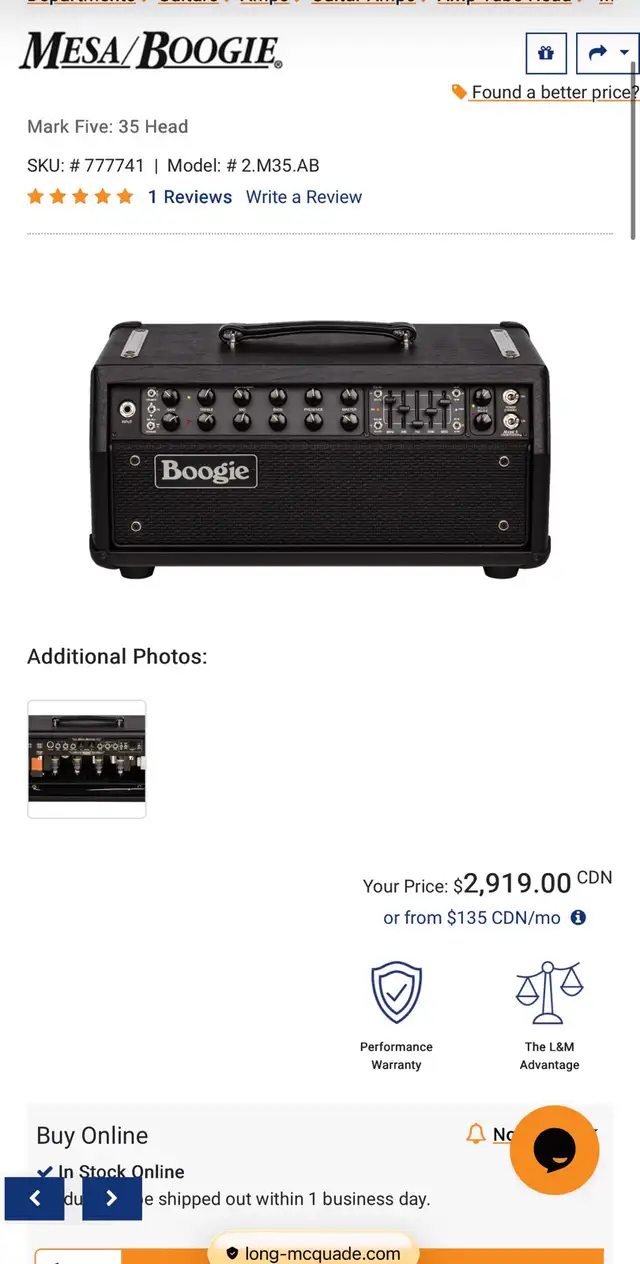 MESA Boogie Mark V 35 guitar amp in Amps & Pedals in Ottawa - Image 7