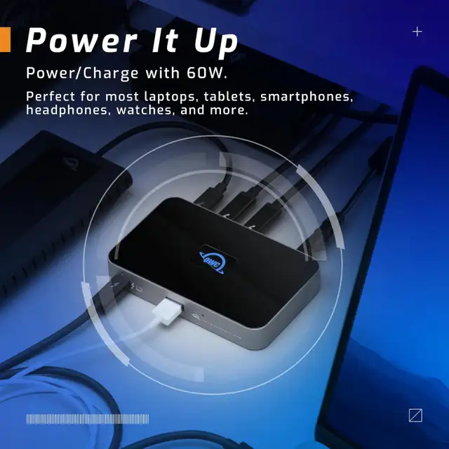 OWC 5 Port Thunderbolt Hub - 60W Charging, Thunderbolt 4, USB 3.62864364853122123