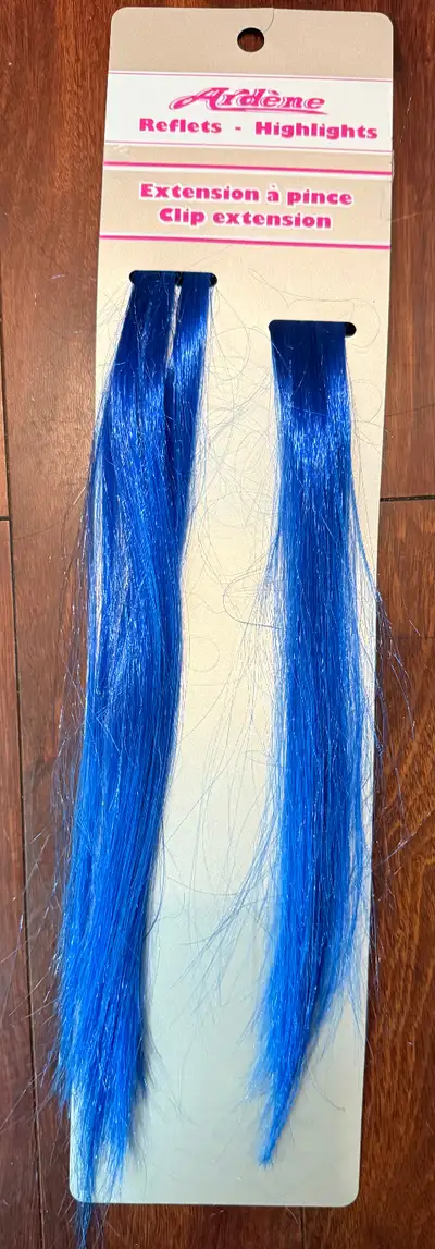 New in Package Set of 6 Blue Hair Extensions, View more