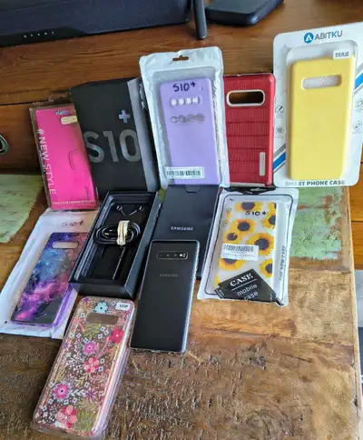 Samsung Galaxy S10+Unlocked with Accessories (Cases X7) ~128gb, View more