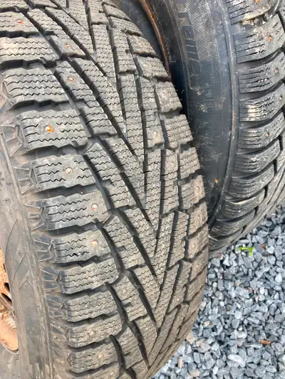 17-inch Studded Winter Tires on Rims (4)