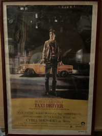 REDUCED PRICE - Movie Poster 37x25 1976 Taxi Driver 76/14 Framed