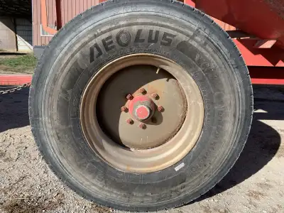 I have 4 tires and rims off a 500bu RJ wagon 8 bolt rims DOT date stamps on each tire in the photos...