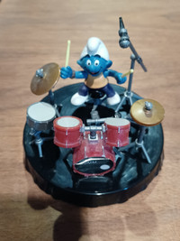 Smurf drummer set complete with box from 2009 Schleich 40623