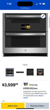 Brand New GE Profile 30" 5 Cu. Ft. Double True Convection Electr