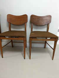 Mid Century Dining Chairs  (set of two)