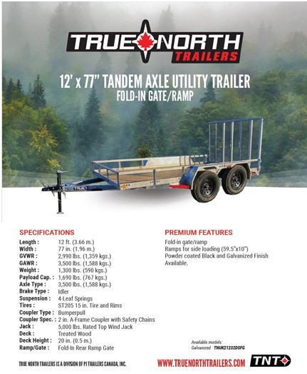 2024 True North Galvanized Trailers - NEW STOCK in Cargo & Utility Trailers in Bedford - Image 4