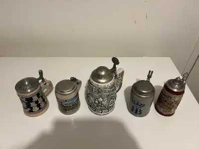 GERMAN STYLE BEER STEIN MUG WITH LID FROM $65 TO $99, View more