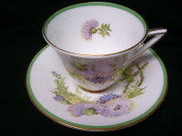 Antique Royal Doulton Footed “Glamis Thistle” Cup & Saucer