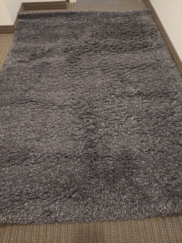 IKEA GASER dense shag area rug grey 5' 7" x 7' 10" Rugs, Carpets